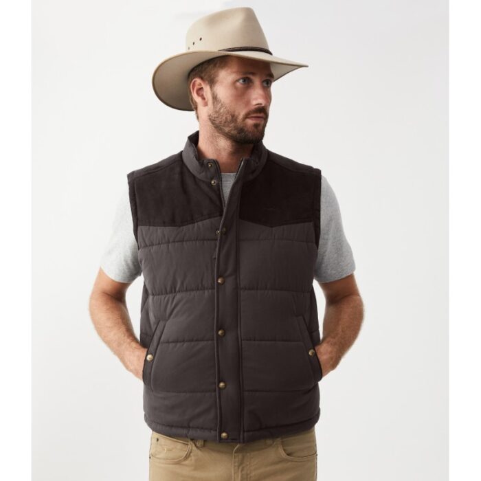 R. M. Williams Carnarvon Vest – Chocolate – Mens Clothing - Crep Direct UK
