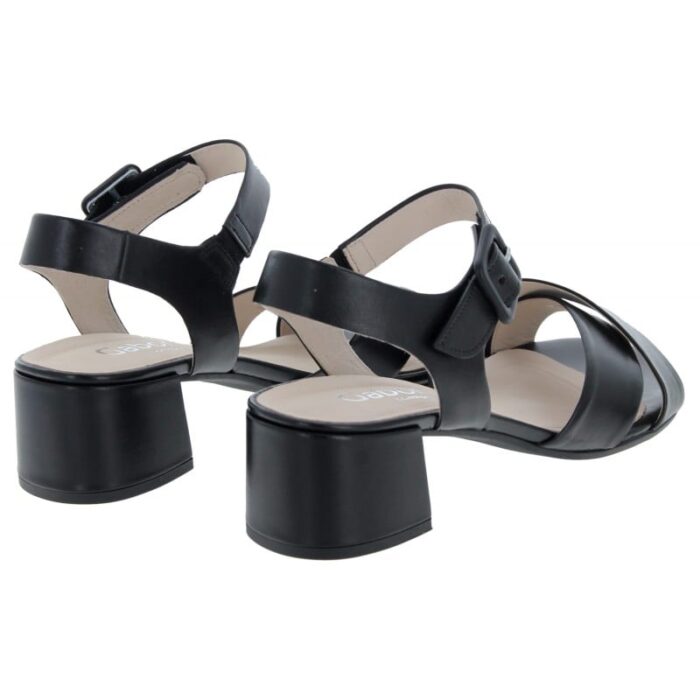 Gabor Jamma 42.913 Sandals – Black Leather – Womens Sandals, Sliders & Toe Posts - Crep Direct UK