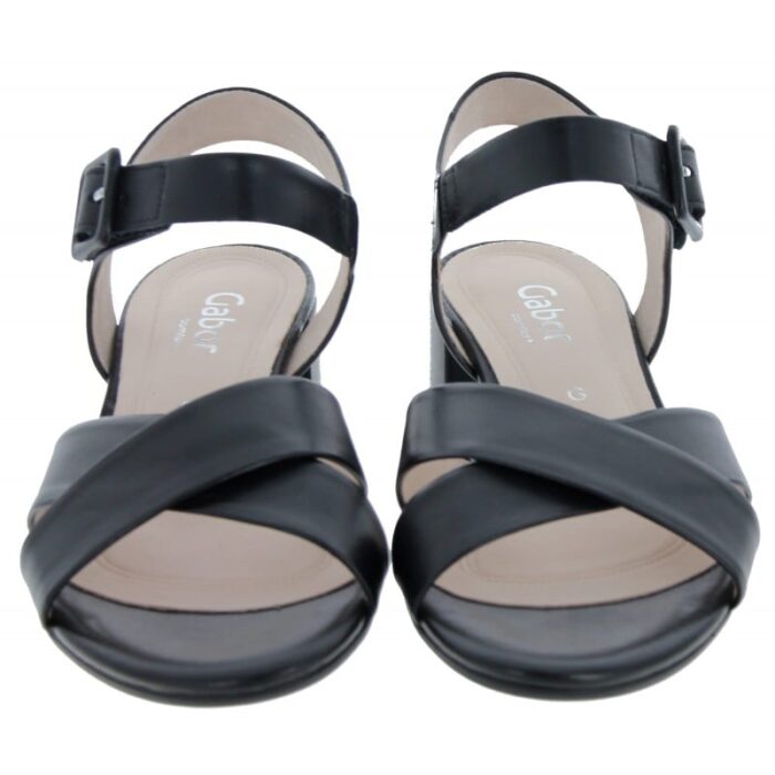 Gabor Jamma 42.913 Sandals – Black Leather – Womens Sandals, Sliders & Toe Posts - Crep Direct UK