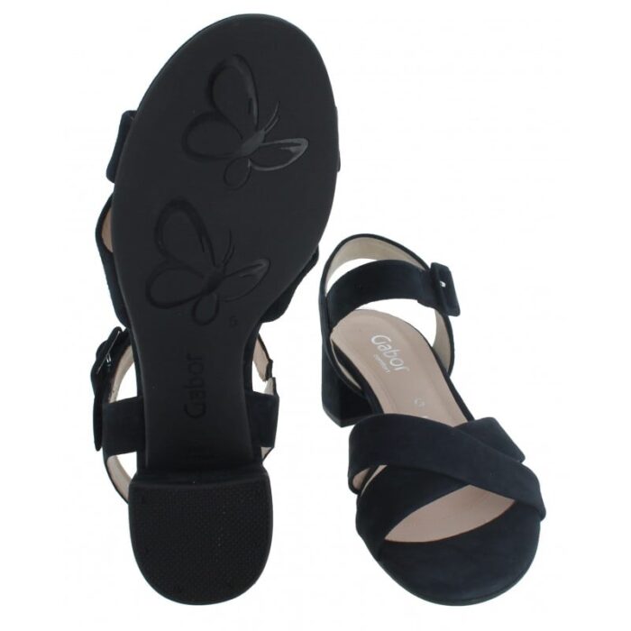 Gabor Jamma 62.913 Sandals – Dark Blue Suede – Womens Sandals, Sliders & Toe Posts - Crep Direct UK