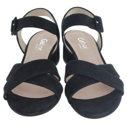 Gabor Jamma 62.913 Sandals – Dark Blue Suede – Womens Sandals, Sliders & Toe Posts - Crep Direct UK