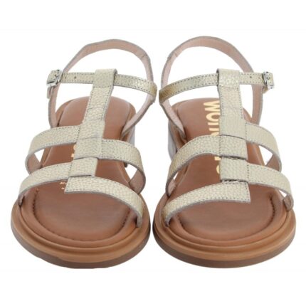 Wonders Janet B-9604 Sandals – Gold Leather – Womens Sandals, Sliders & Toe Posts - Crep Direct UK