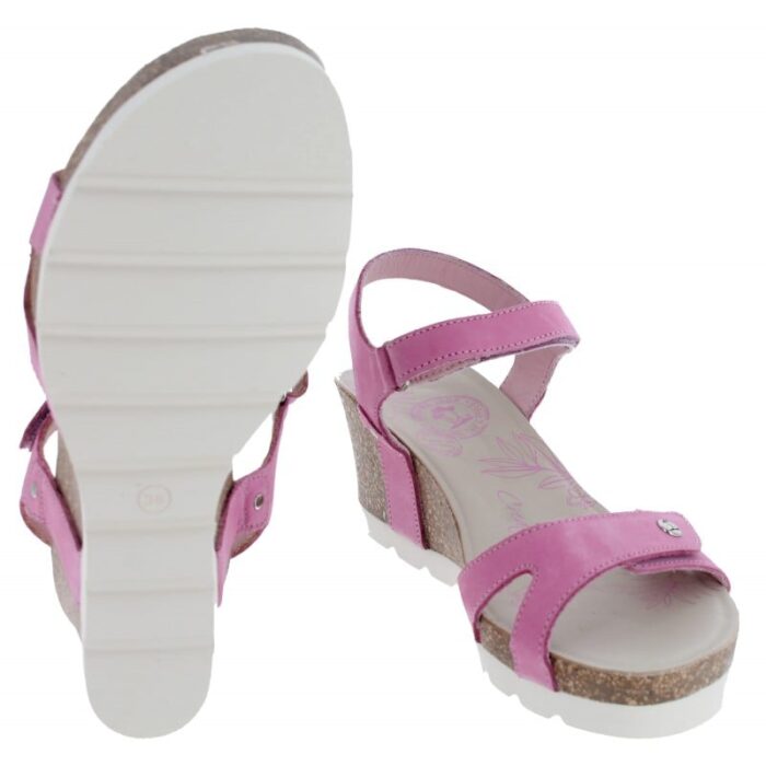 Panama Jack Julia Wedge Sandals – Pink Nubuck – Womens Sandals, Sliders & Toe Posts - Crep Direct UK