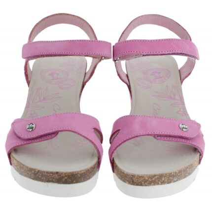 Panama Jack Julia Wedge Sandals – Pink Nubuck – Womens Sandals, Sliders & Toe Posts - Crep Direct UK