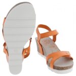 Panama Jack Julia Wedge Sandals – Orange Leather – Womens Sandals, Sliders & Toe Posts - Crep Direct UK