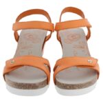 Panama Jack Julia Wedge Sandals – Orange Leather – Womens Sandals, Sliders & Toe Posts - Crep Direct UK
