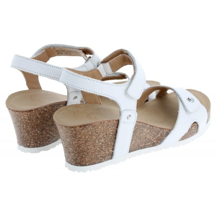 Panama Jack Julia Basics Wedge Sandals – White Leather – Womens Sandals, Sliders & Toe Posts - Crep Direct UK