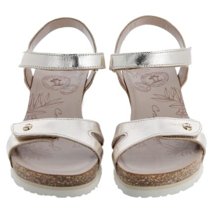 Panama Jack Julia Shine Wedge Sandals – Gold Leather – Womens Sandals, Sliders & Toe Posts - Crep Direct UK