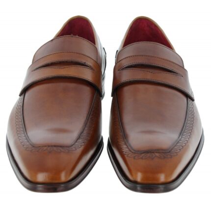 Jeffery West Soprano K892 Loafers – Castano Tan Leather – Mens Wedding Shoes - Crep Direct UK