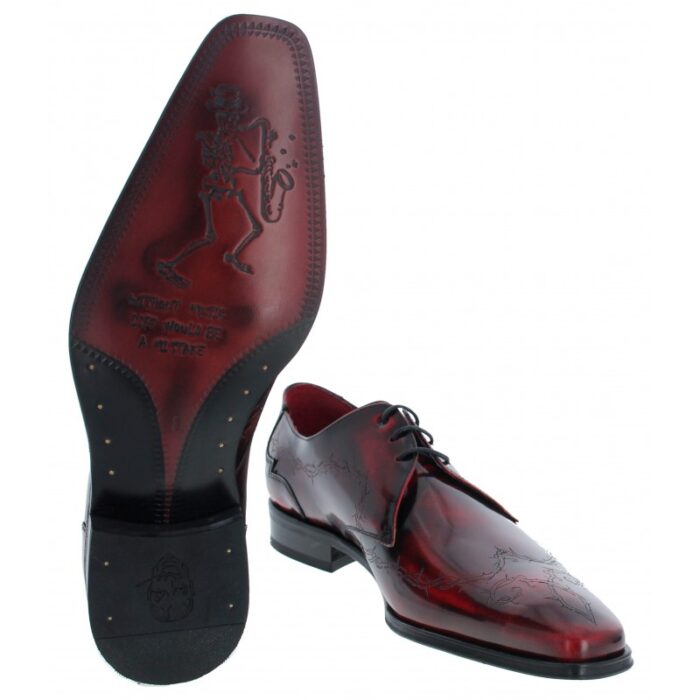 Jeffery West Scarface K895 Shoes – Red Leather – Mens Wedding Shoes - Crep Direct UK