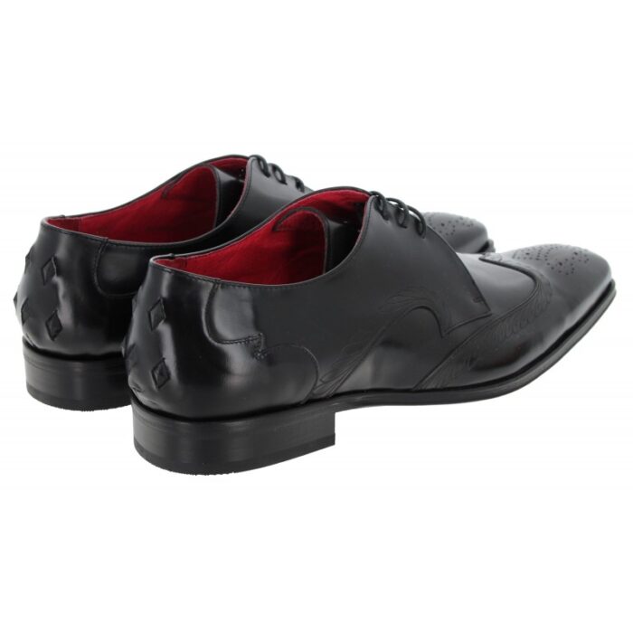 Jeffery West Scarface K899 ‘MISSISSIPPI’ Shoes – Black Polished Leather – Mens Wedding Shoes - Crep Direct UK