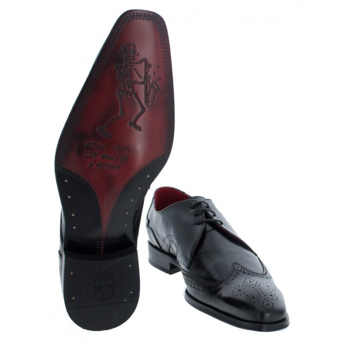 Jeffery West Scarface K899 ‘MISSISSIPPI’ Shoes – Black Polished Leather – Mens Wedding Shoes - Crep Direct UK