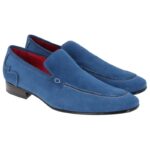 Jeffery West Jung K906 Loafers – Indigo Velour – Mens Shoes - Crep Direct UK