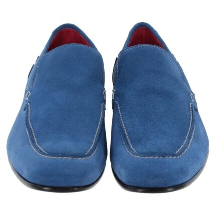 Jeffery West Jung K906 Loafers – Indigo Velour – Mens Shoes - Crep Direct UK