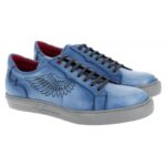 Jeffery West Apolo K944 Sneakers – Blue Leather – Mens Shoes - Crep Direct UK