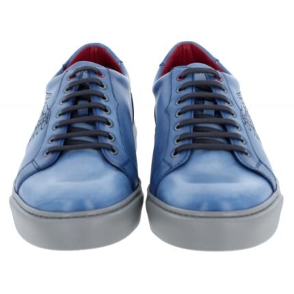 Jeffery West Apolo K944 Sneakers – Blue Leather – Mens Shoes - Crep Direct UK