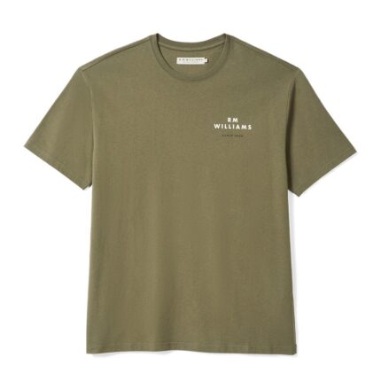 R. M. Williams Minimal T-Shirt – Military Green Cotton – Mens Clothing - Crep Direct UK R. M. Williams Minimal T-Shirt – Military Green Cotton – Mens Clothing - Crep Direct UK