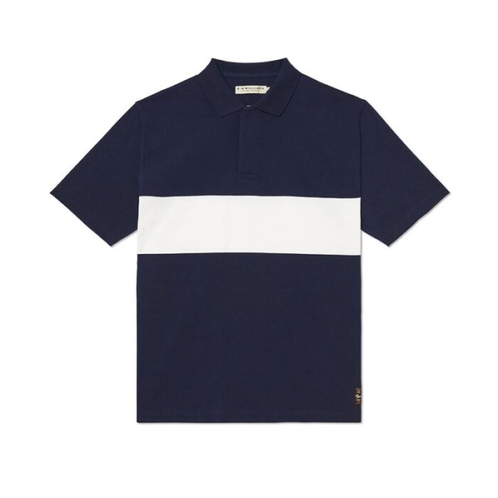 R. M. Williams Colebrook Polo Shirt – Navy White Cotton – Mens Clothing - Crep Direct UK