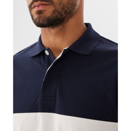 R. M. Williams Colebrook Polo Shirt – Navy White Cotton – Mens Clothing - Crep Direct UK