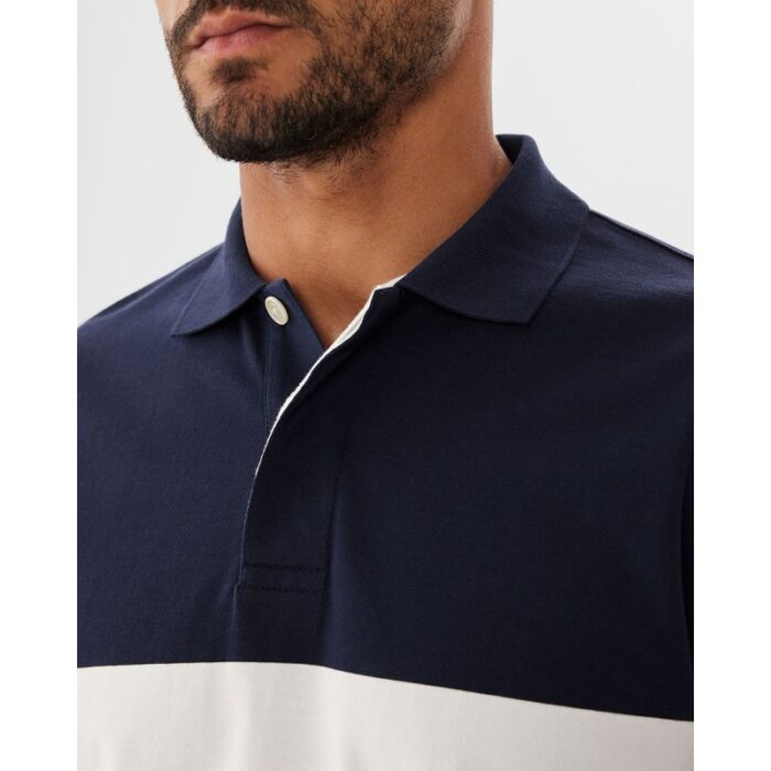 R. M. Williams Colebrook Polo Shirt – Navy White Cotton – Mens Clothing - Crep Direct UK