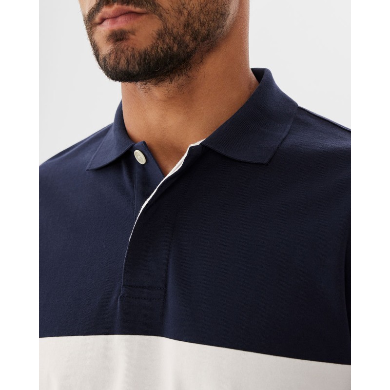 R. M. Williams Colebrook Polo Shirt – Navy White Cotton – Mens Clothing - Crep Direct UK