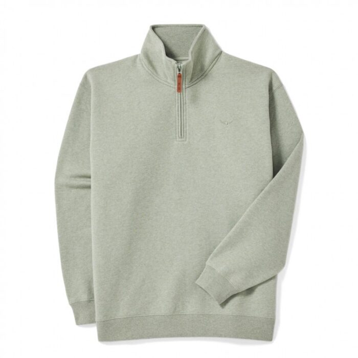 R. M. Williams Mulyungarie Sweatshirt – Green Marle Cotton – Mens Clothing - Crep Direct UK