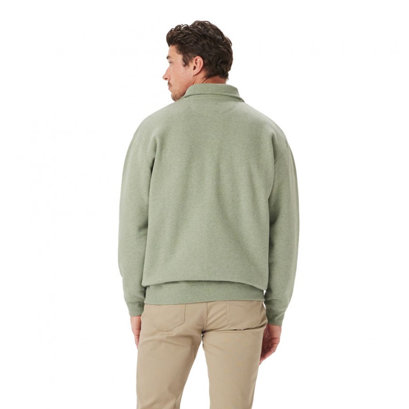 R. M. Williams Mulyungarie Sweatshirt – Green Marle Cotton – Mens Clothing - Crep Direct UK