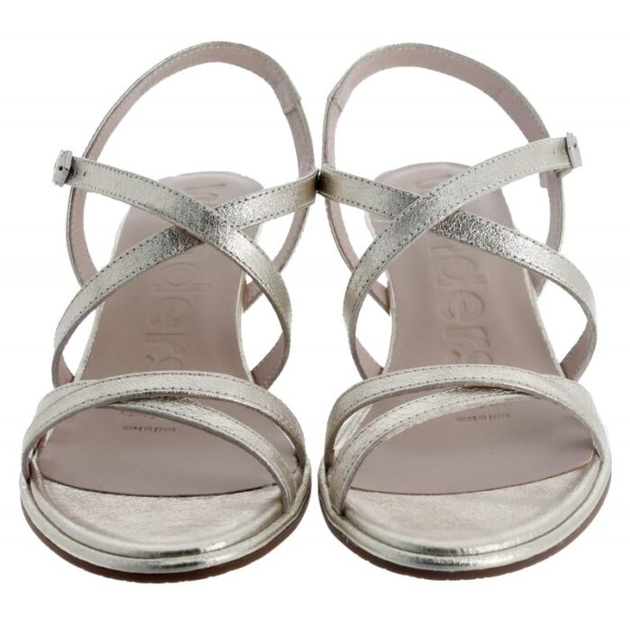 Wonders Kaia F-8121 Heeled Sandals – Gold Leather – Womens Sandals, Sliders & Toe Posts - Crep Direct UK