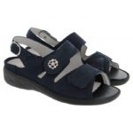 Waldlaufer Kara 684K01 Sandals – Marine Leather – Womens Sandals, Sliders & Toe Posts - Crep Direct UK