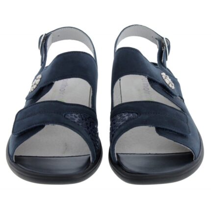 Waldlaufer Kara 684K01 Sandals – Marine Leather – Womens Sandals, Sliders & Toe Posts - Crep Direct UK