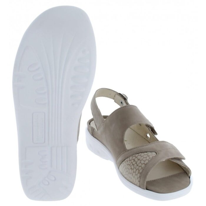 Waldlaufer Kara 684K01 Sandals – Taupe Leather – Womens Sandals, Sliders & Toe Posts - Crep Direct UK