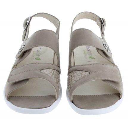 Waldlaufer Kara 684K01 Sandals – Taupe Leather – Womens Sandals, Sliders & Toe Posts - Crep Direct UK