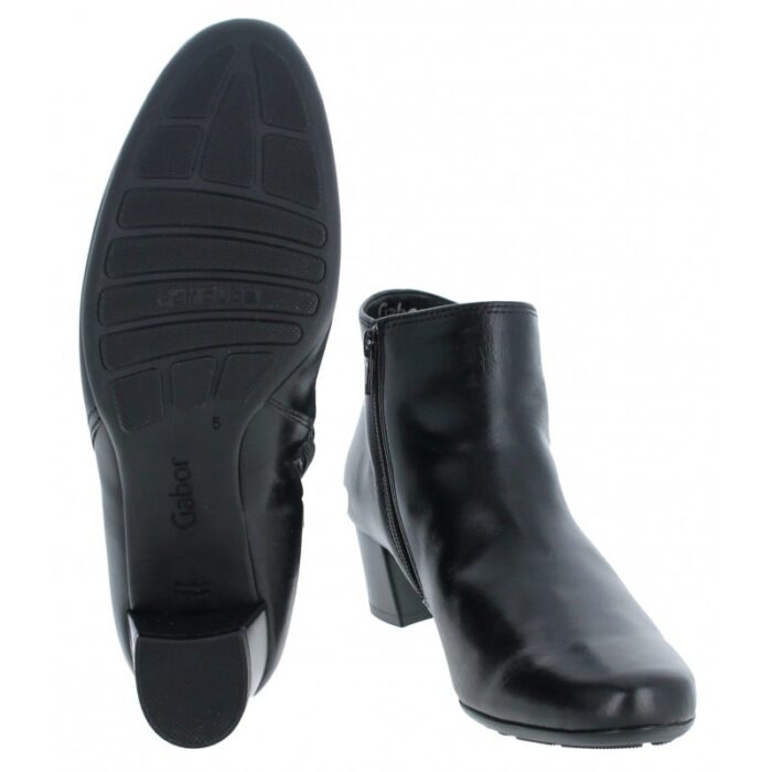 Gabor Keegan 2 52.827 Ankle Boots – Black Leather – Womens Boots - Crep Direct UK