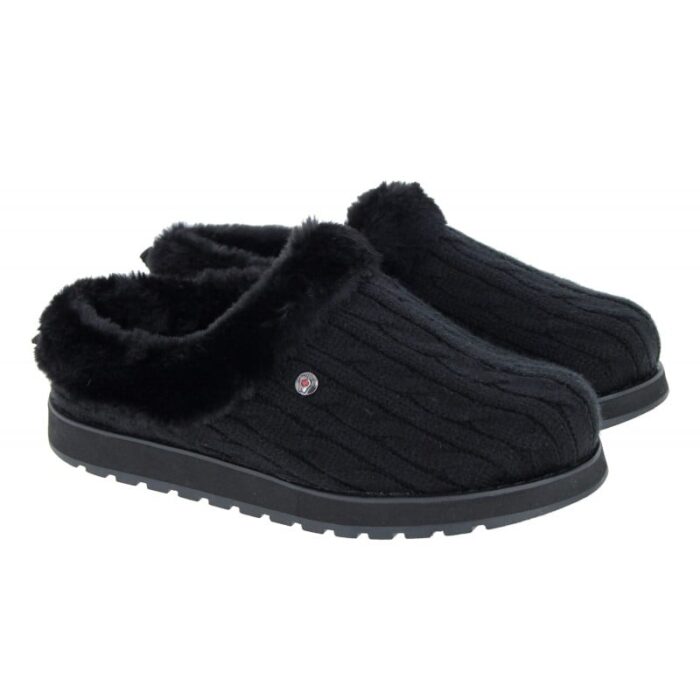 Skechers Keepsakes Ice Angel Mule Slippers – Black – Womens Slippers - Crep Direct UK