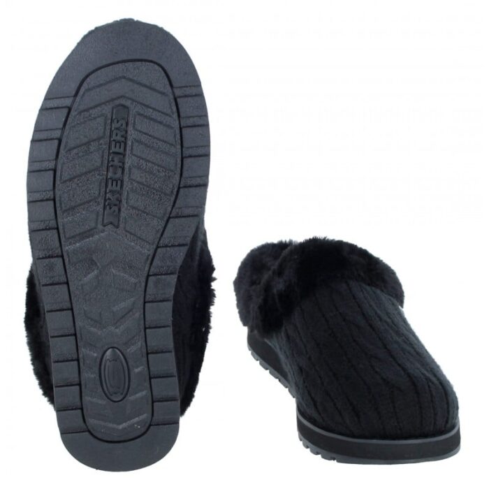 Skechers Keepsakes Ice Angel Mule Slippers – Black – Womens Slippers - Crep Direct UK