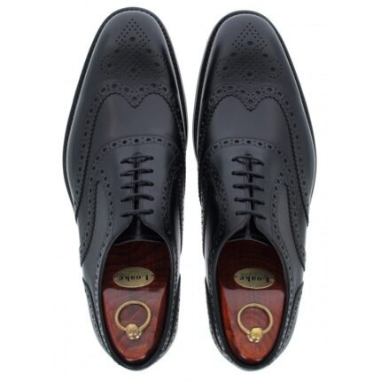Loake Kerridge Shoes – Black Leather – Mens Wedding Shoes - Crep Direct UK