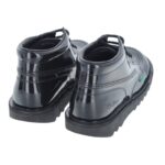 Kickers Kick Hi Youth Boots – Black Patent – Girls School Shoes - Crep Direct UK