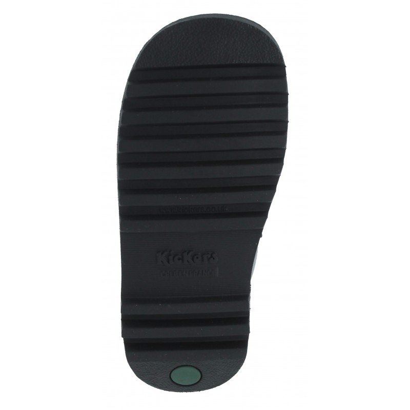 Kickers Kick Lo Twin Velcro Infant School Shoes – Black Leather – Boys School Shoes - Crep Direct UK