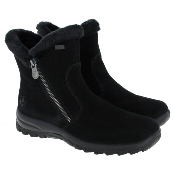 Rieker L7162 Ankle Boots – Black – Womens Boots - Crep Direct UK