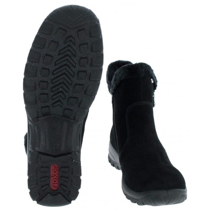 Rieker L7162 Ankle Boots – Black – Womens Boots - Crep Direct UK