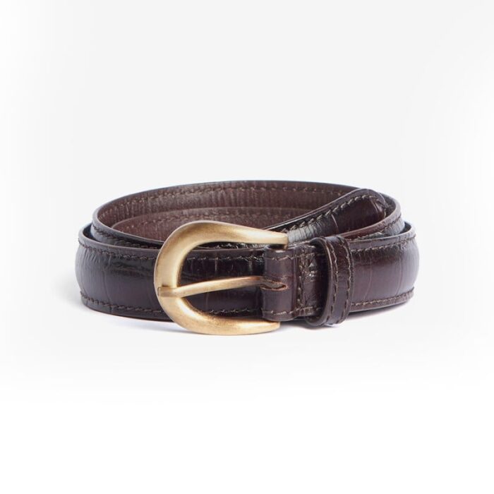 Barbour Faux Croc Belt LAC0312 – Classic Black Cherry – Ladies Clothing - Crep Direct UK