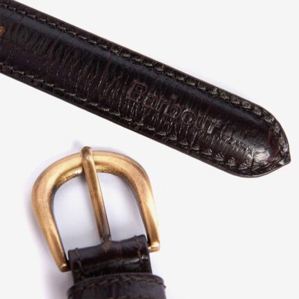 Barbour Faux Croc Belt LAC0312 – Classic Black Cherry – Ladies Clothing - Crep Direct UK