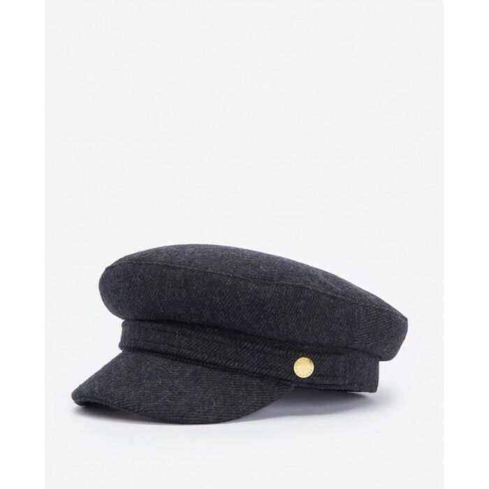 Barbour Bothal Bakerboy Cap LHA0552 – Charcoal Grey – Ladies Clothing - Crep Direct UK