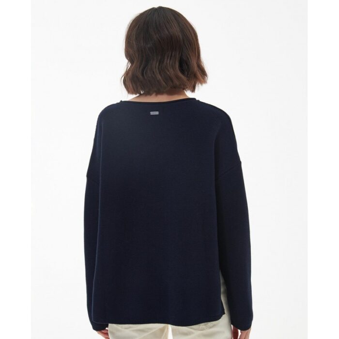 Barbour Marine Knitted Jumper LKN1423 – Navy Cotton – Ladies Clothing - Crep Direct UK