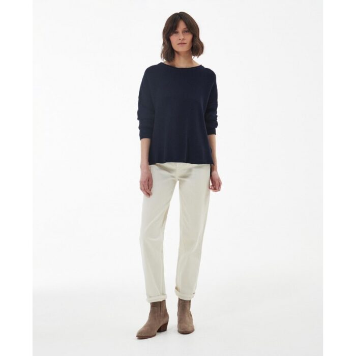 Barbour Marine Knitted Jumper LKN1423 – Navy Cotton – Ladies Clothing - Crep Direct UK