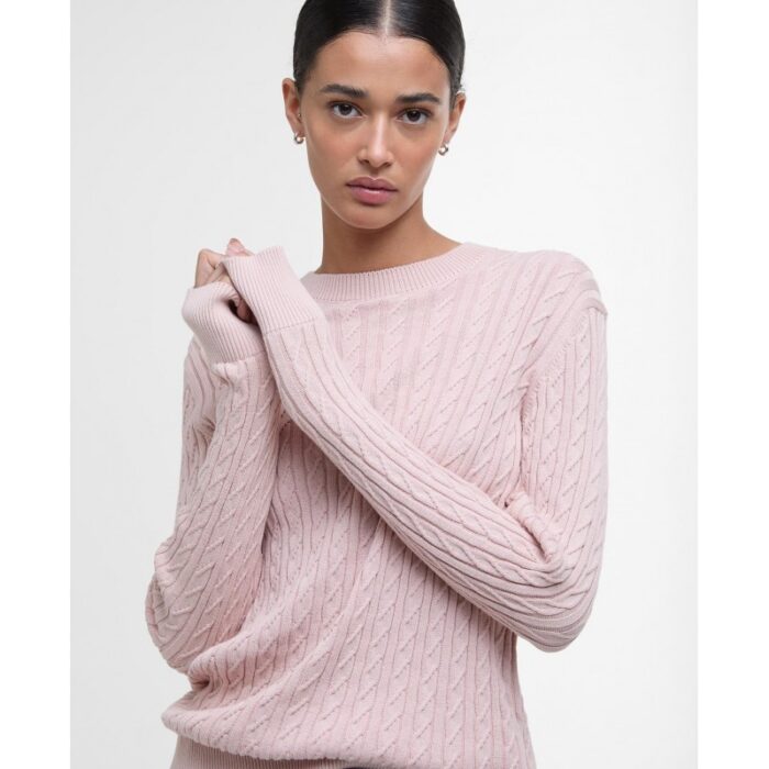 Barbour Hartland Crew Knit Jumper LKN1630 – Primrose Cotton – Ladies Clothing - Crep Direct UK