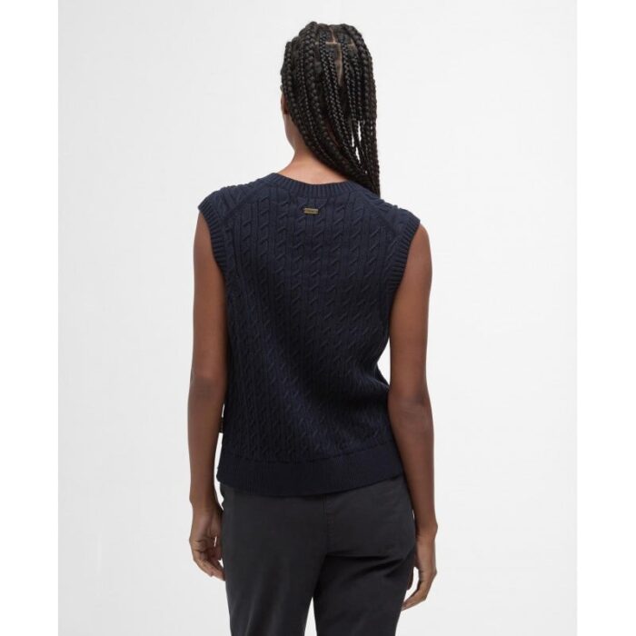Barbour Hartland Sweater Vest LKN1637 – Navy Cotton – Ladies Clothing - Crep Direct UK