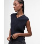 Barbour Hartland Sweater Vest LKN1637 – Navy Cotton – Ladies Clothing - Crep Direct UK