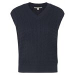 Barbour Hartland Sweater Vest LKN1637 – Navy Cotton – Ladies Clothing - Crep Direct UK