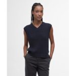 Barbour Hartland Sweater Vest LKN1637 – Navy Cotton – Ladies Clothing - Crep Direct UK